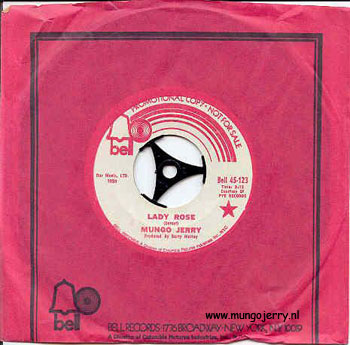 Bell - Promo Bell 45123 - USA 1971
A: Lady Rose - Mono
B: Lady Rose - Mono